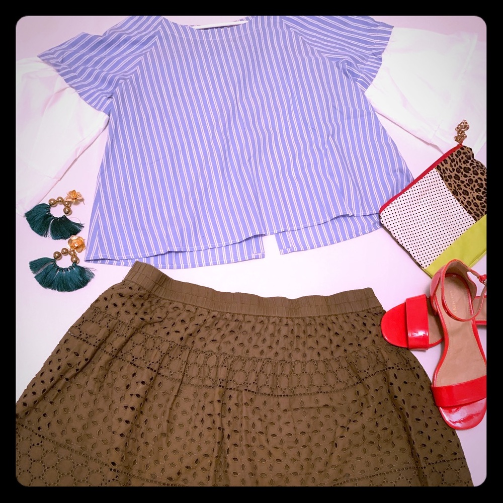 Blue and White Stripped Top